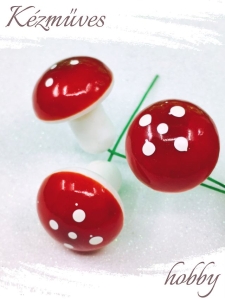 Quilling ajándék - Kellékek - Piros gomba (nagy) - Karácsonyi kellékek