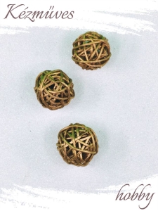 Quilling ajándék - Kellékek - Rattan golyó arany - Karácsonyi kellékek
