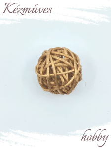 Quilling ajándék - Bogyók, masnik - Kellékek - Rattan golyó arany - Karácsonyi kellékek