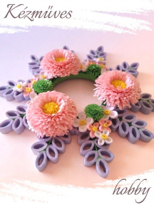 Quilling ajándék - Quilling termékek - Százszorszép -  Quilling Asztaldísz