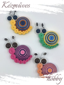 Quilling ajándék - Hűtőmágnes - Színes csigák hűtőmágnes 1 - Quilling hűtőmágnes              Kifutó termék